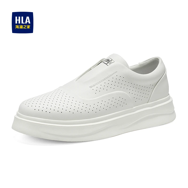 HLA/海澜之家正品男鞋秋季透气时尚休闲鞋潮流百搭低帮耐磨板鞋男