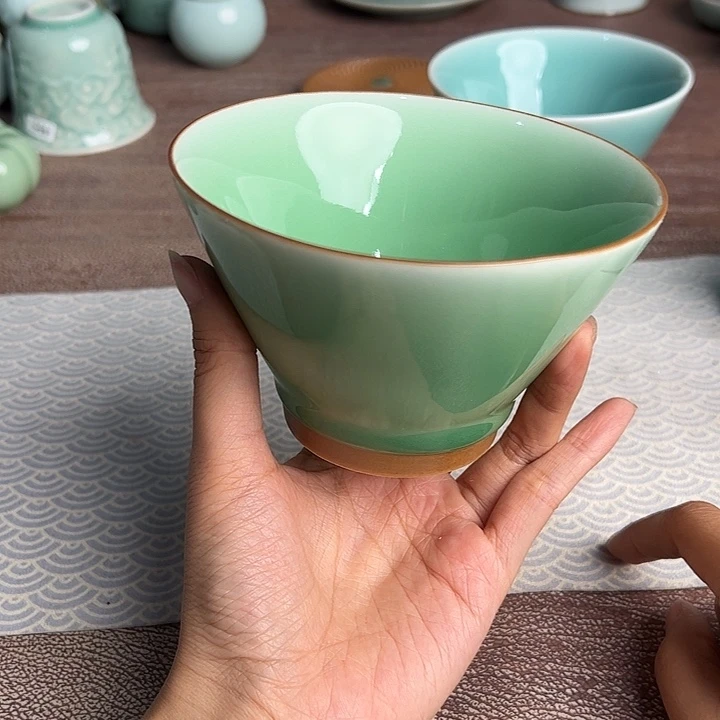 龙泉云间青瓷小米茶器