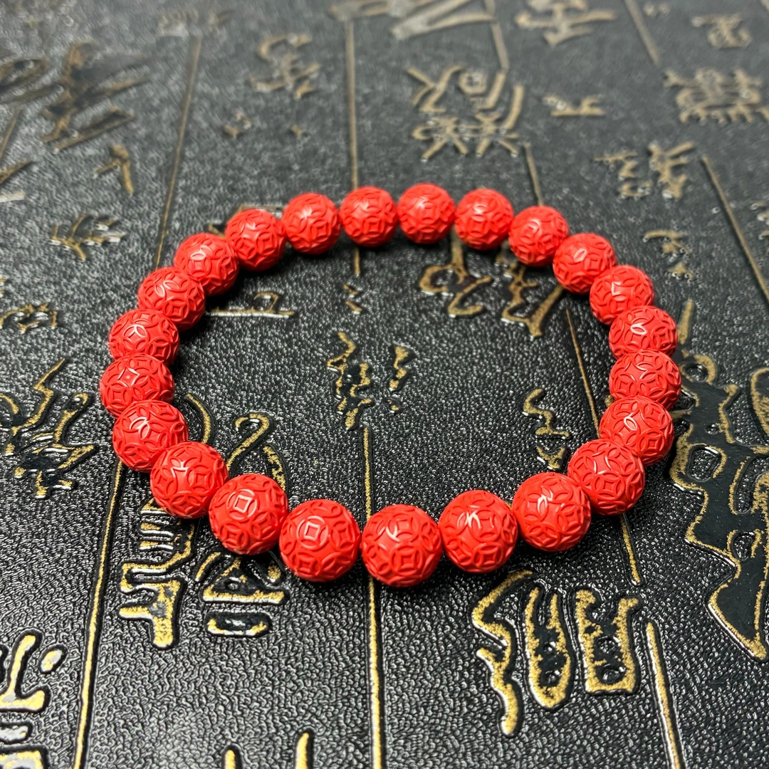 含辰砂工艺品朱砂手串【小北质检】ZJH243z106多样性发一