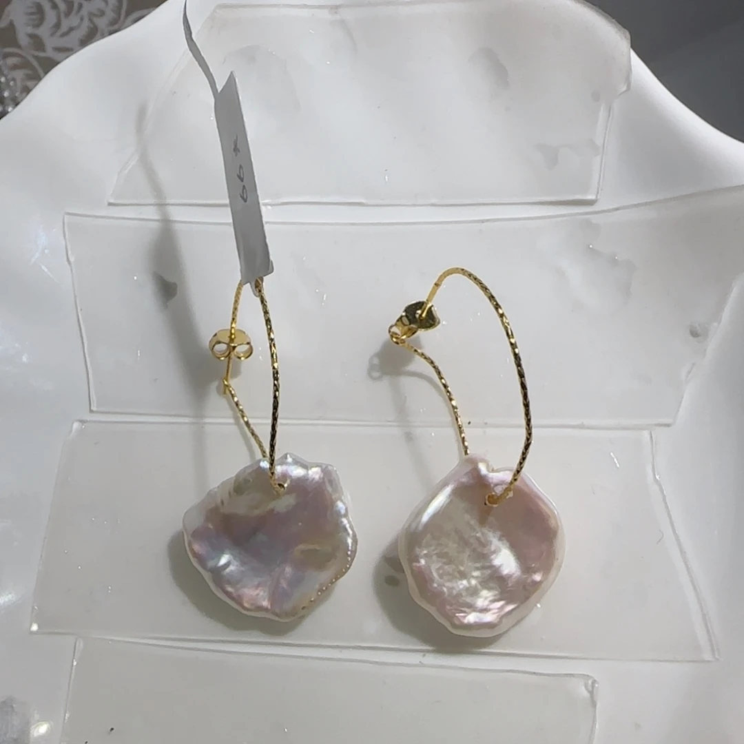 淡水珍珠耳饰银S925镶嵌