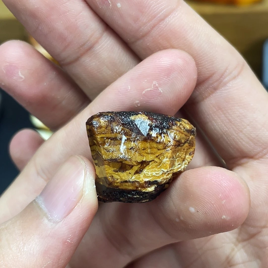 未镶嵌定制琥珀取****顾定制