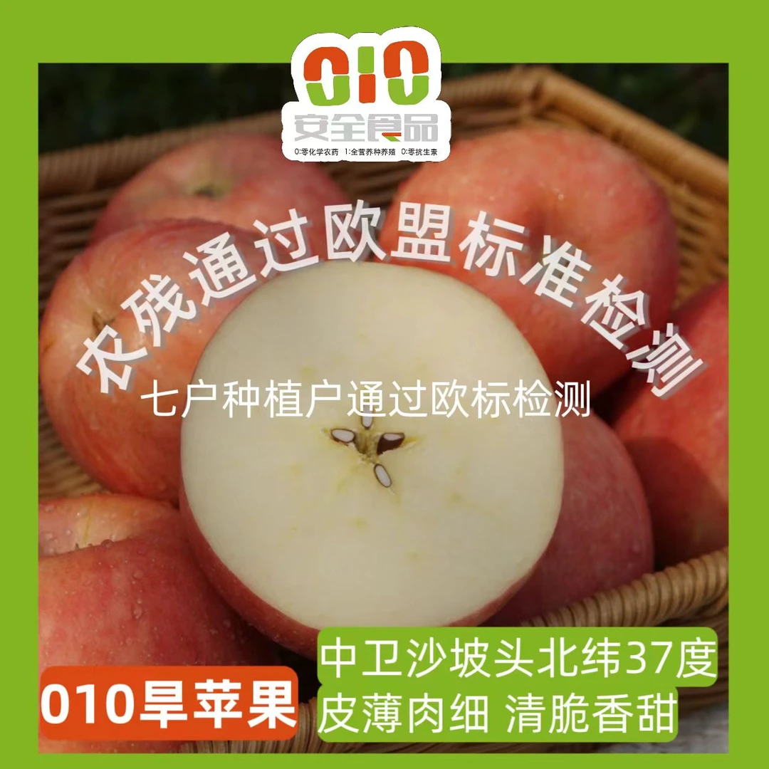 010宁夏中卫沙坡头旱苹果 红富士 沙漠的珍宝 皮薄肉脆 酸甜适中