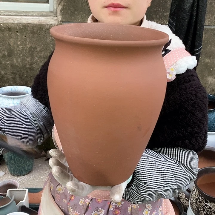 紫砂花盆瑕疵口20高26