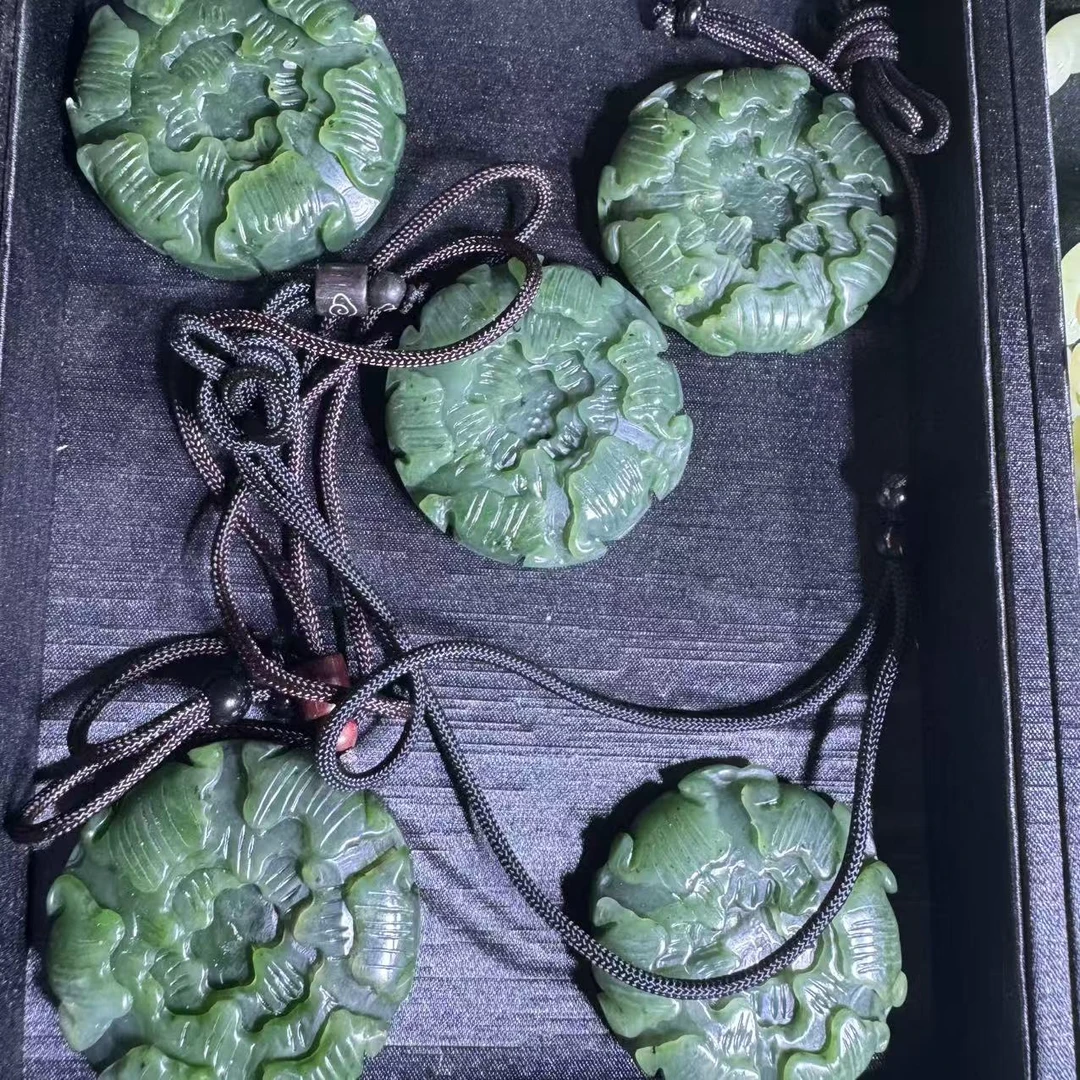 天然和田玉花吊坠-f035-多样性发一