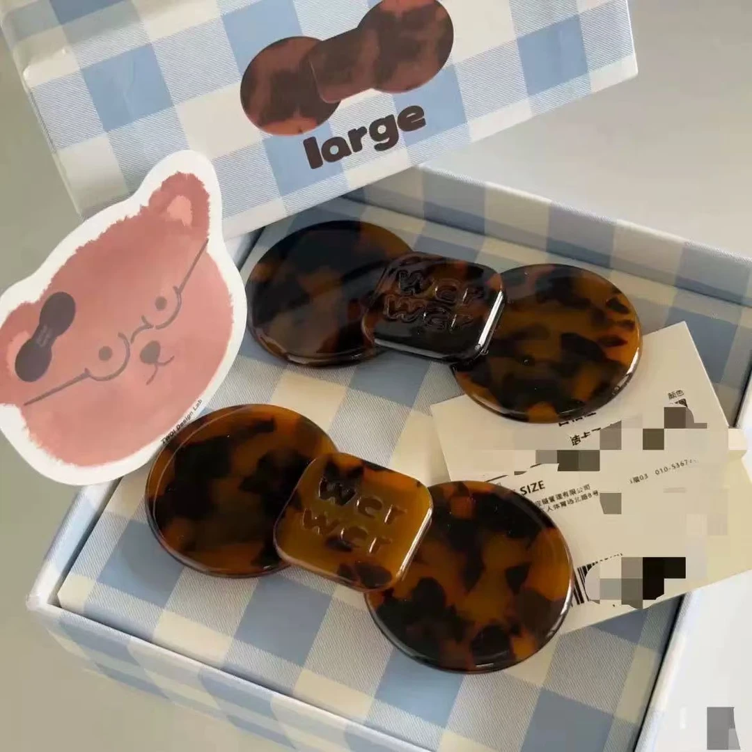 明星同款！豹纹蝴蝶结发夹ins少女高级鸭嘴夹刘海夹侧边碎发夹