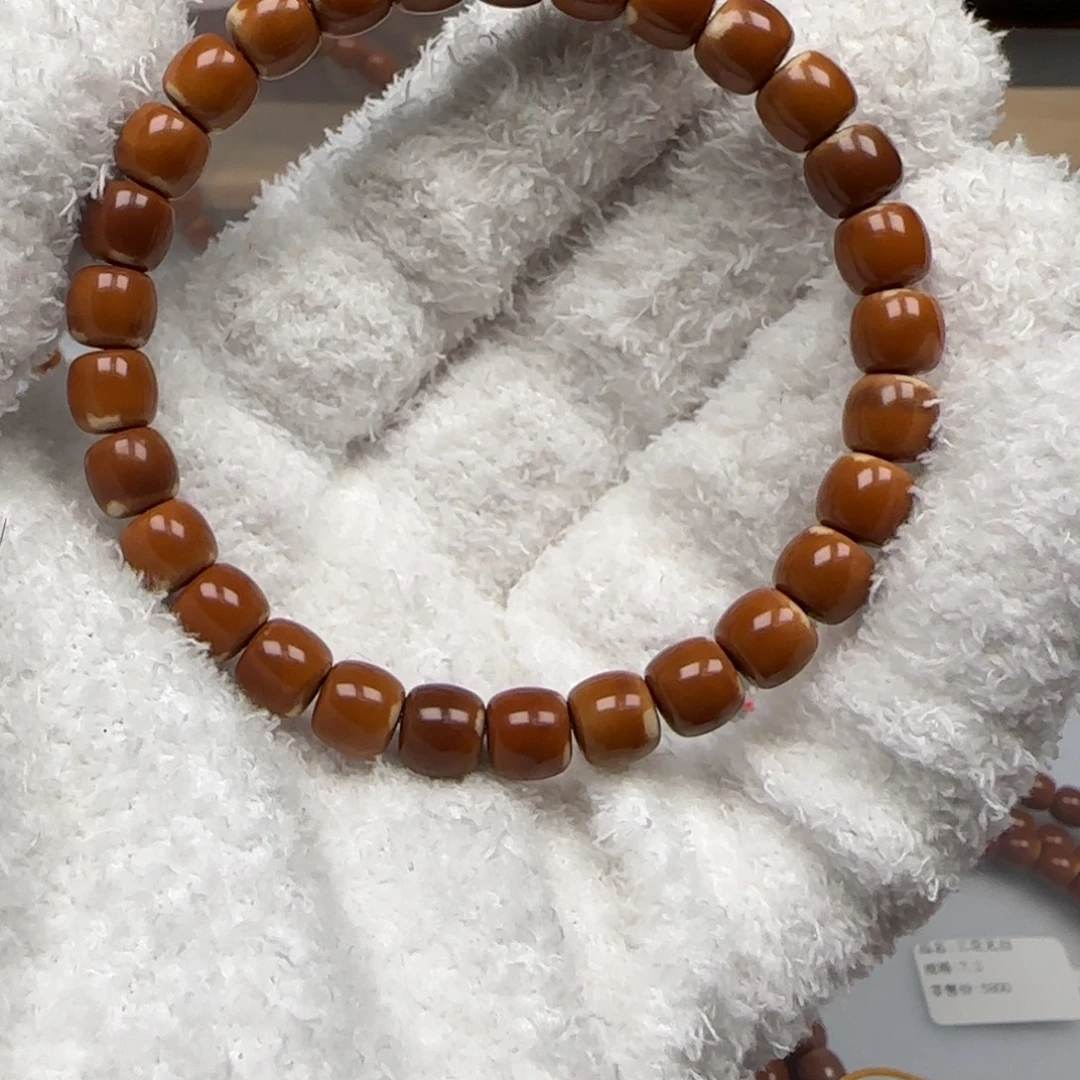 手串橄榄核老挝单圈极限弧三花反油7.7mm