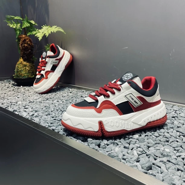 2025秋季新款厚底增高休闲耐磨透气休闲板鞋男士低帮潮流时尚男鞋