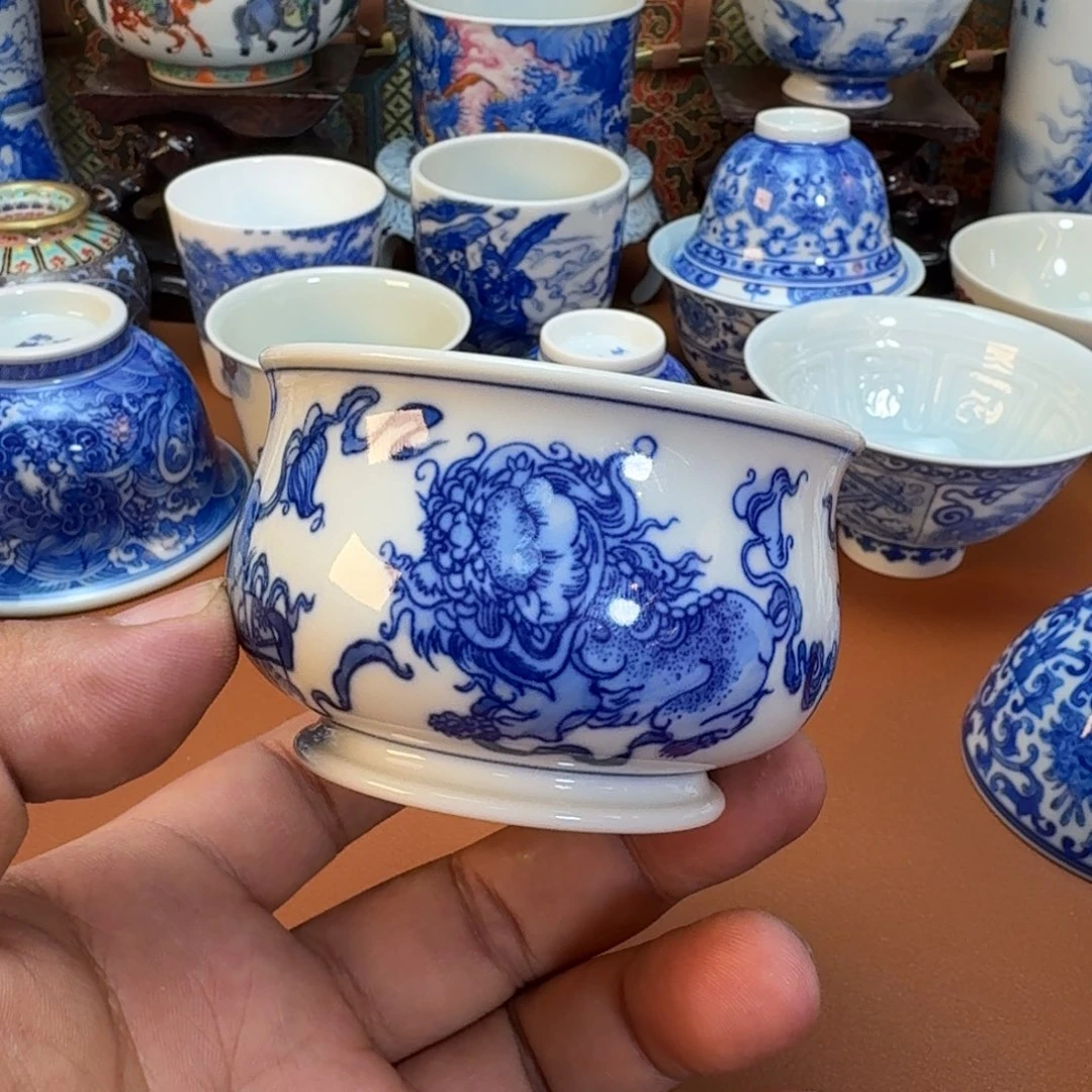 、***L杯子景德镇全手工手绘陶瓷