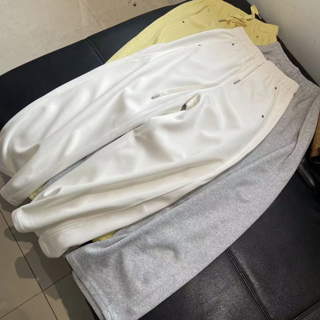 CS477秋装新款水洗做旧松紧腰宽松休闲弯刀裤女士
