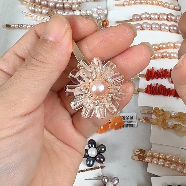 淡水珍珠发饰未镶嵌