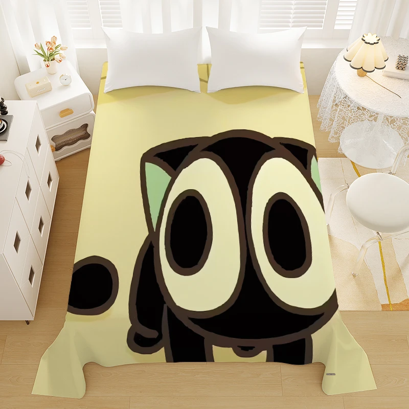 多巴胺罗小黑高颜值床单学生宿舍卧室儿童房床上用品亲肤柔软被单