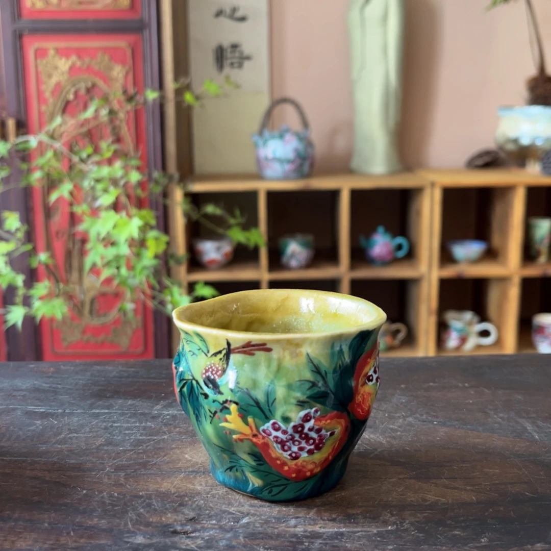 柴烧手工手绘陶瓷