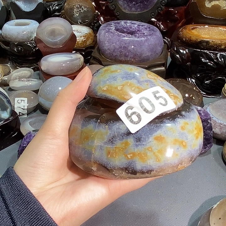 紫晶未镶嵌摆件聚宝盆