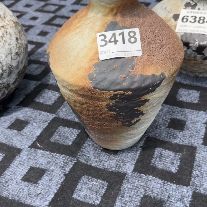 萱***贝瓷片景德镇高温花器编码3418高33口6默认无孔
