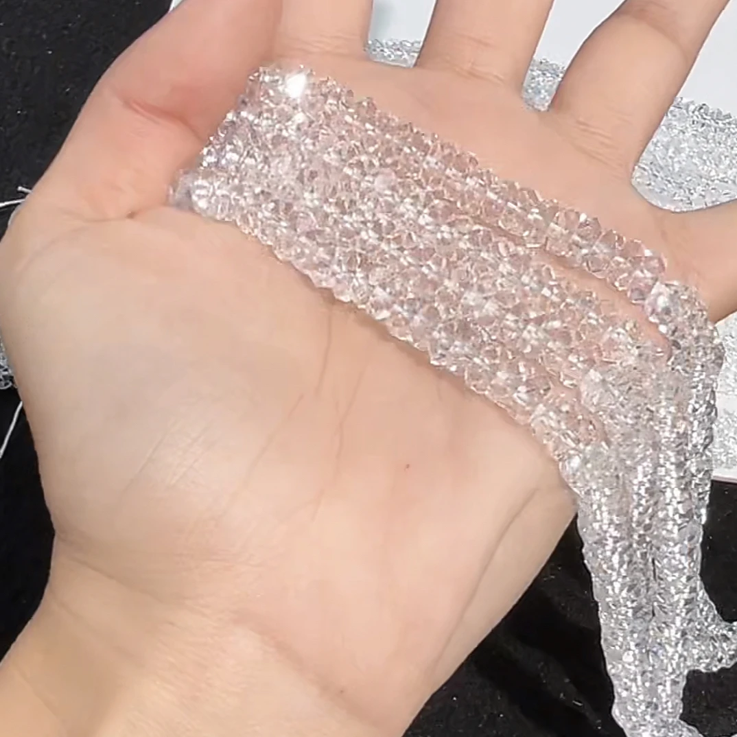 RY天然白水晶切面长链半成品时尚百搭多样性发一件