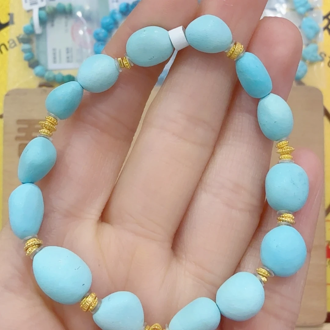 绿松石18K金镶嵌珠宝奇石