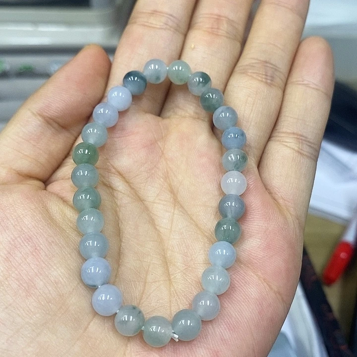 翡翠未镶嵌颈饰马卡龙手串