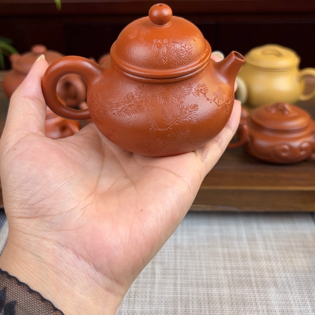 茶壶紫砂朱泥容天全手110cc
