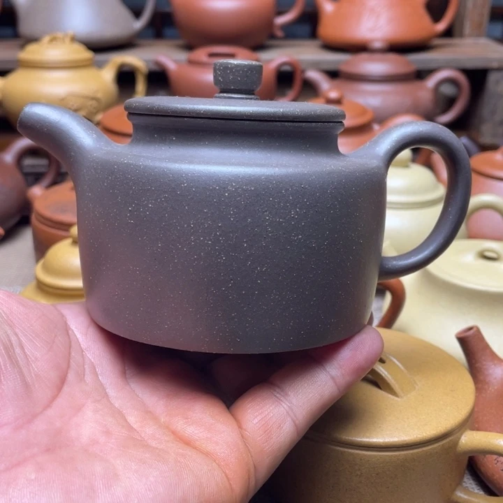 紫泥茶壶宜兴紫砂壶半手工制作，260cc