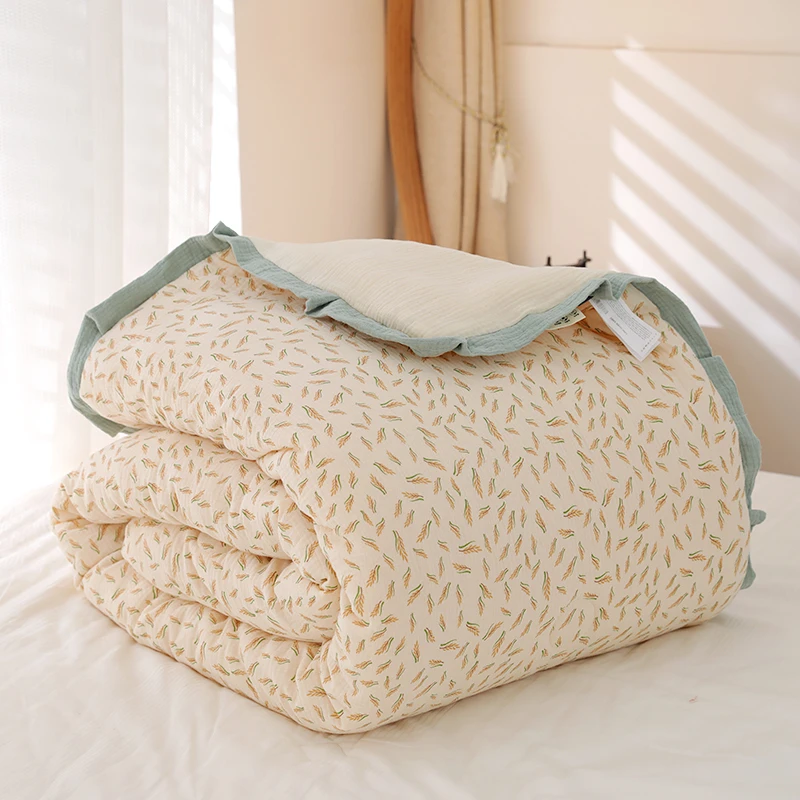 【京かわ会社】双层纱大豆纤维冬被 麦穗