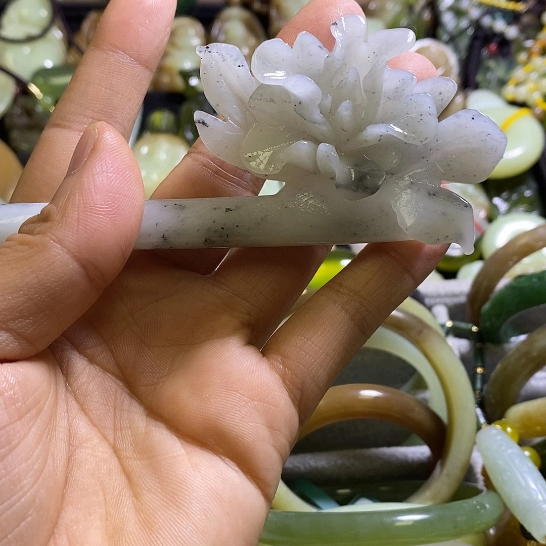 未镶嵌岫玉发簪发簪