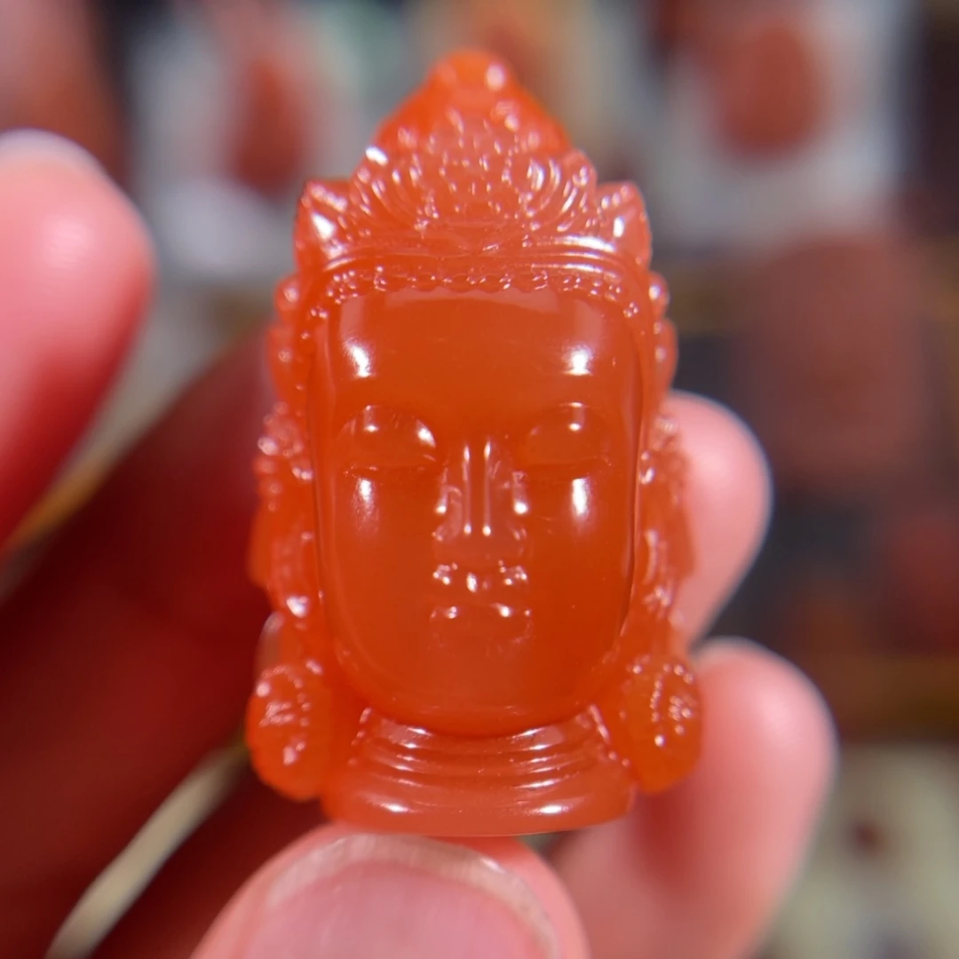 南红玛瑙未镶嵌度母32.2*20