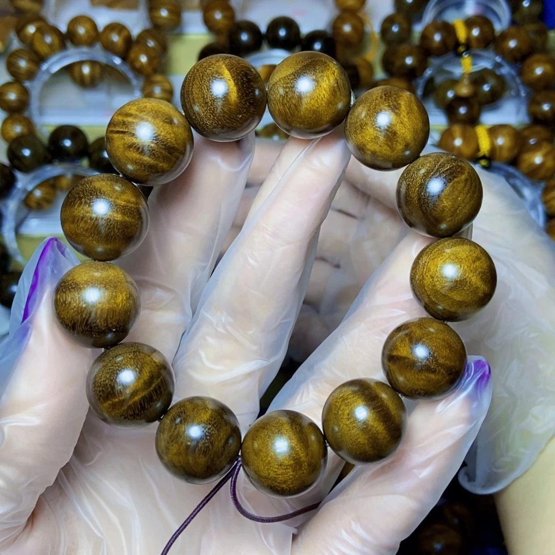 楠木（金丝楠）手串/手链阴沉黄1.8