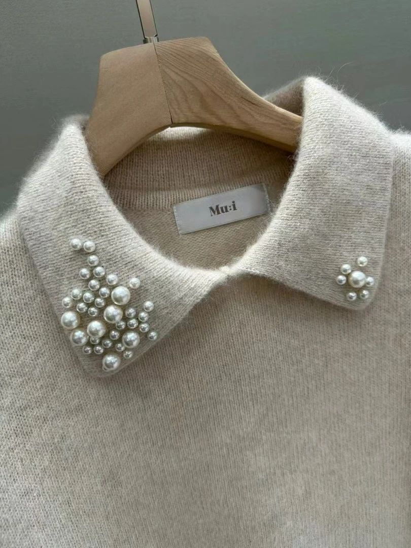 韩国正品羊毛衫珍珠百搭款《no退no换》