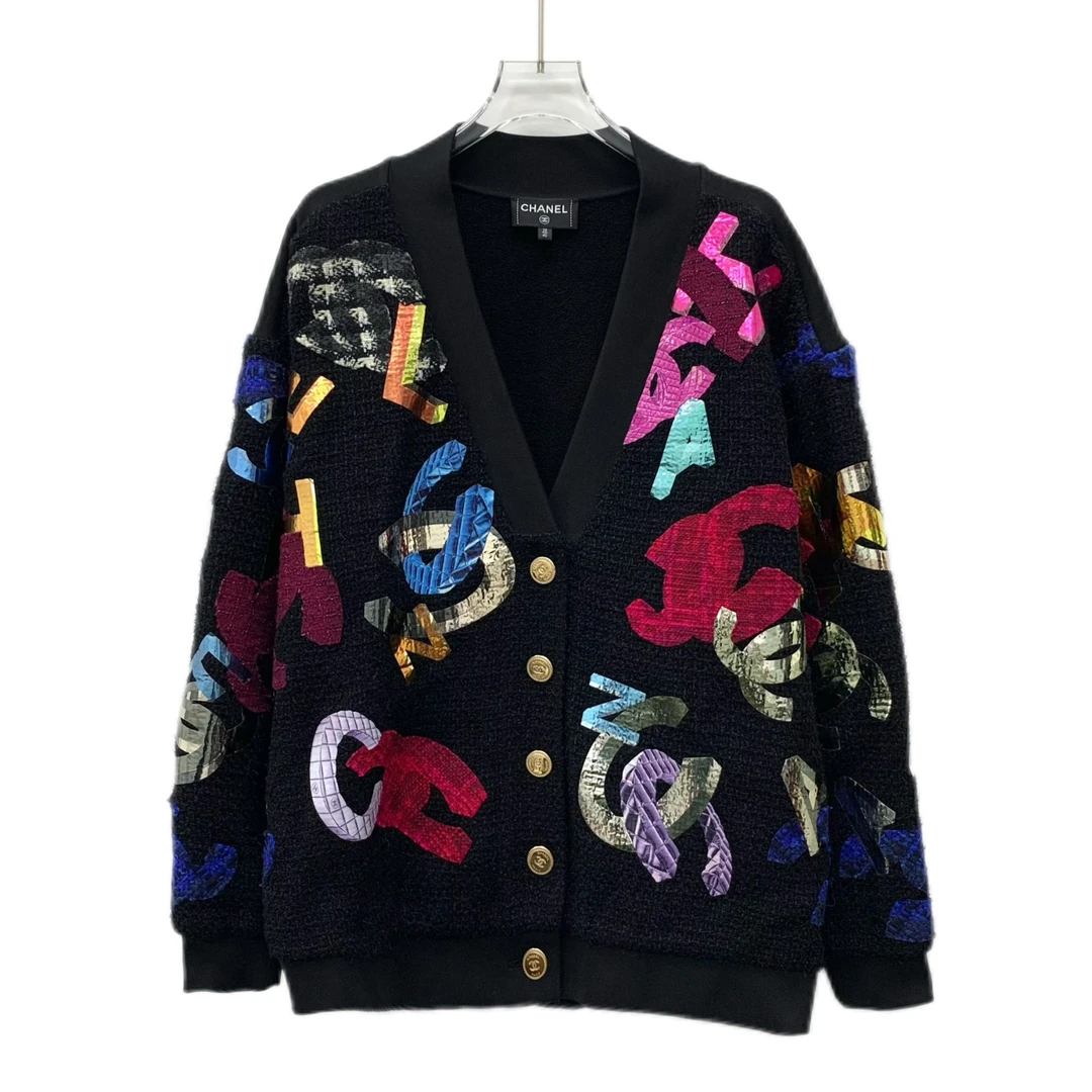 99新 Chanel/香奈儿 DW0506 拼色高级手工坊小香风外套 40 M码