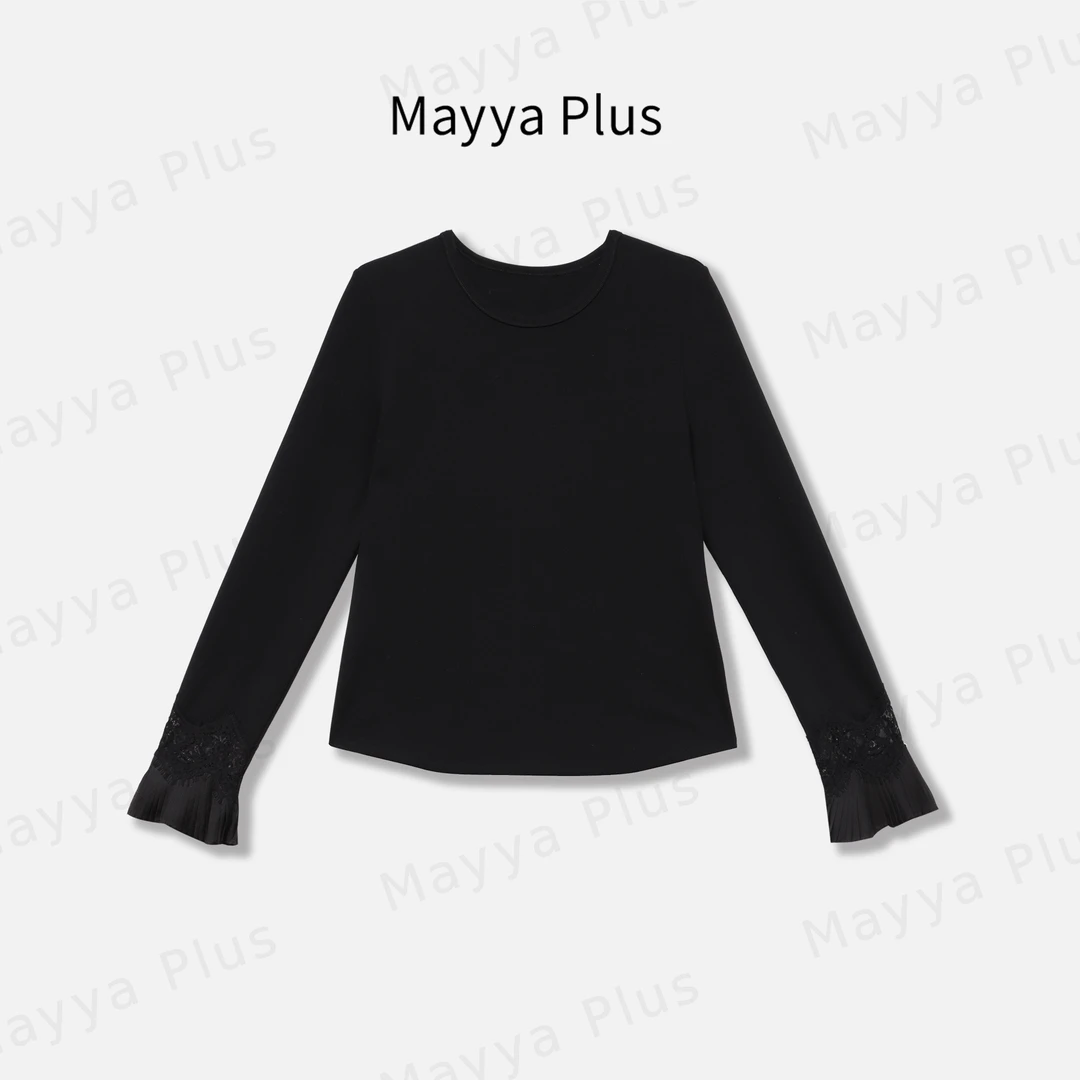 【书禾】Mayya Plus麦芽定制轻奢气质显瘦百搭款针织上衣32518016