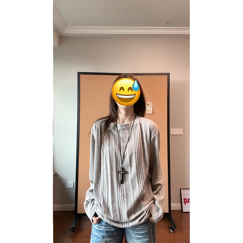 cleanfit老钱风针织卫衣男女同款秋圆领内搭打底衫设计感长袖T恤