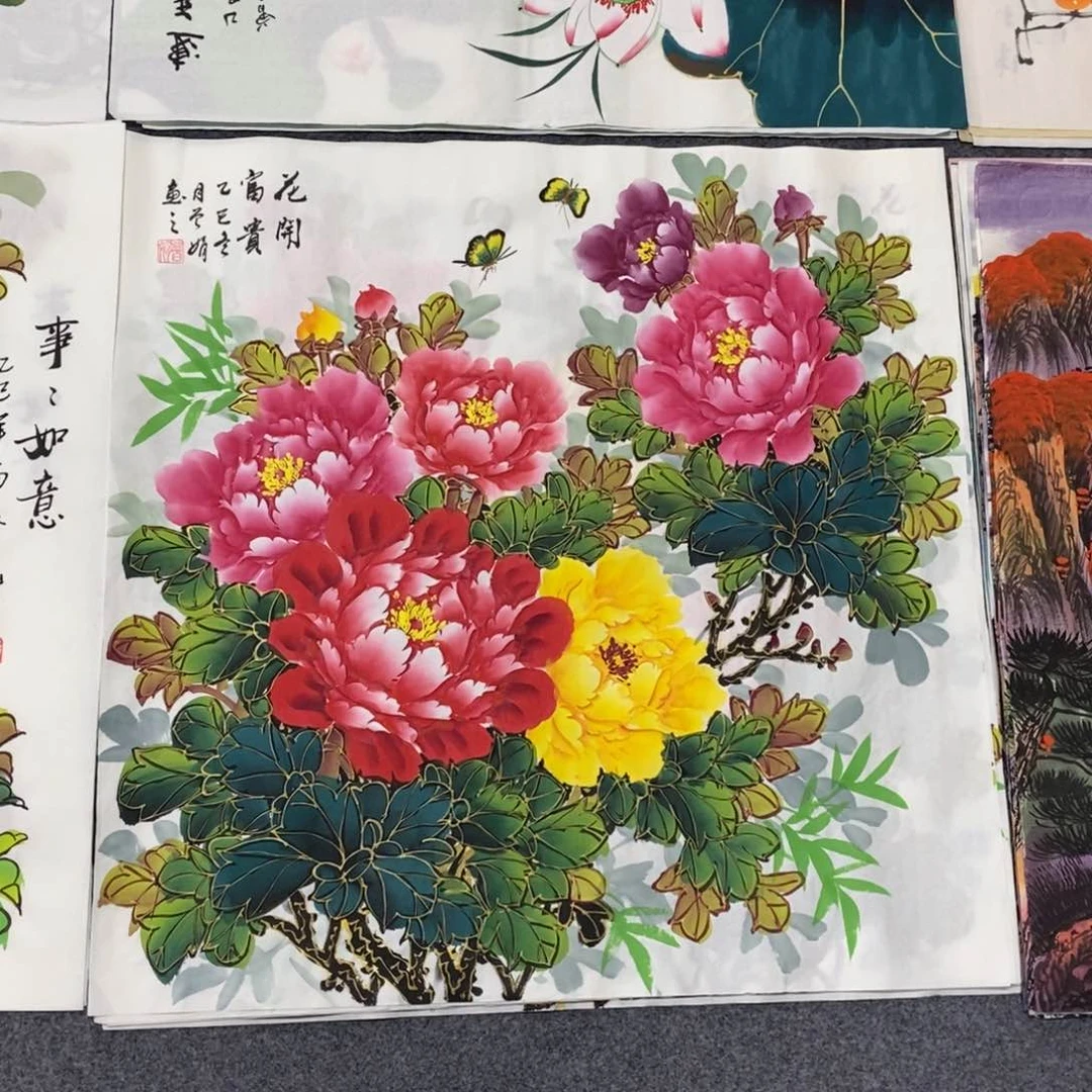 国画尺寸70✖️70斗方精品手绘画