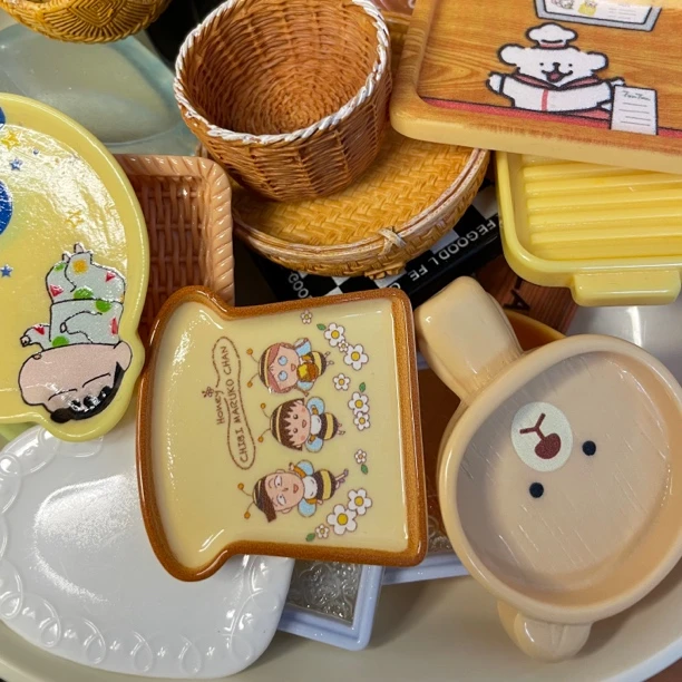 食玩配件对对碰微缩小盘子餐具树脂饰品DIY