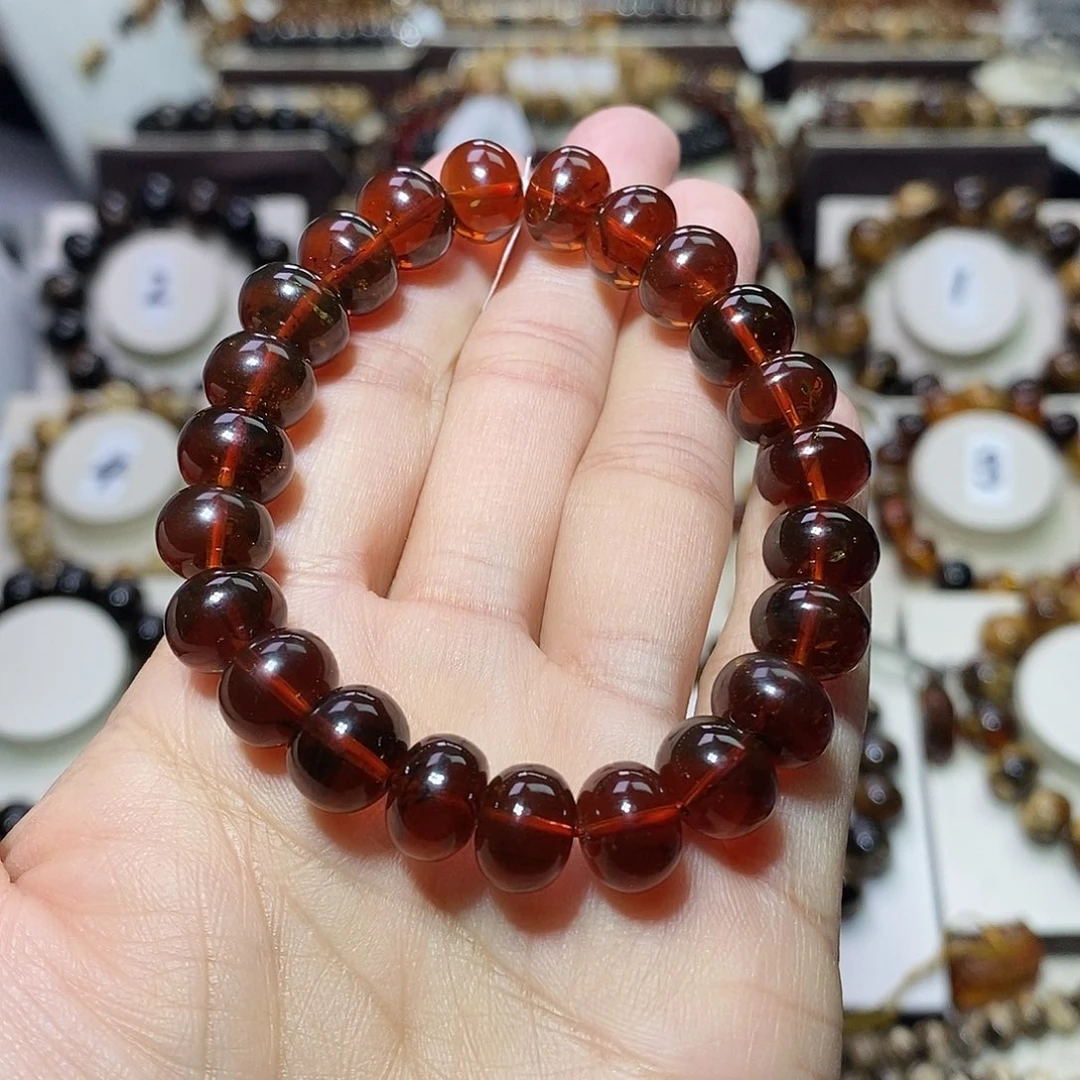 *****琥珀未镶嵌裸石血珀高净10mm