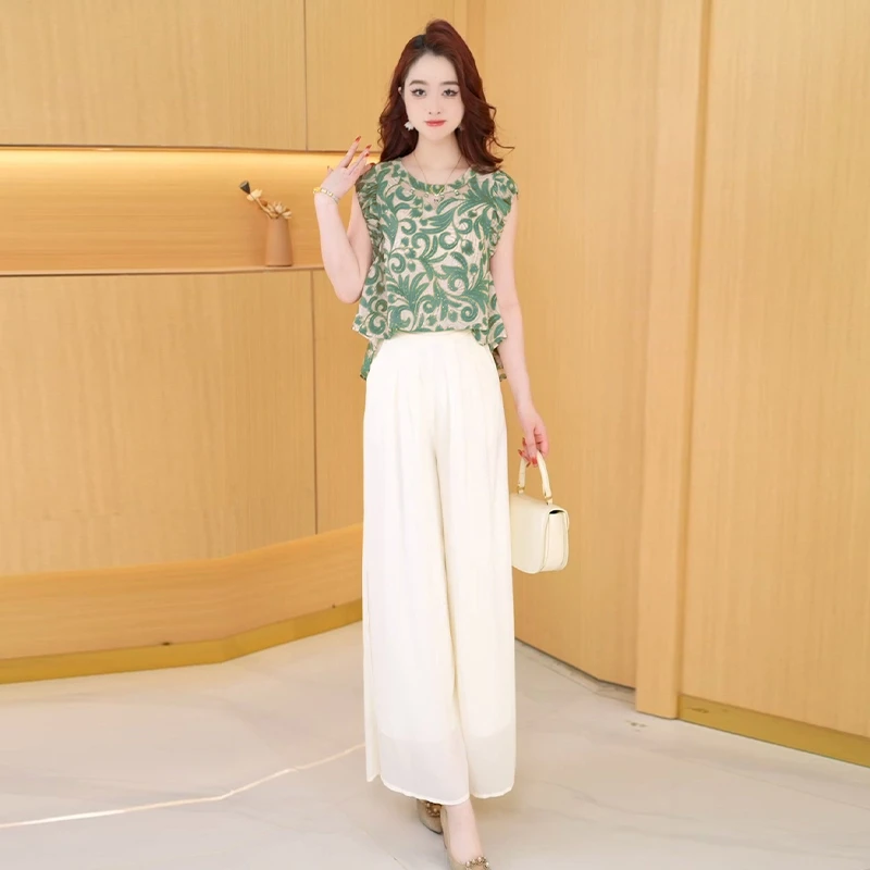 【两件套】夏季时尚女神修身洋气宽松气质休闲百搭显瘦减龄女装套