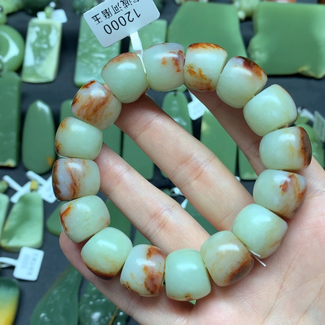 岫岩河磨玉（透闪石质玉）手链未镶嵌二**器