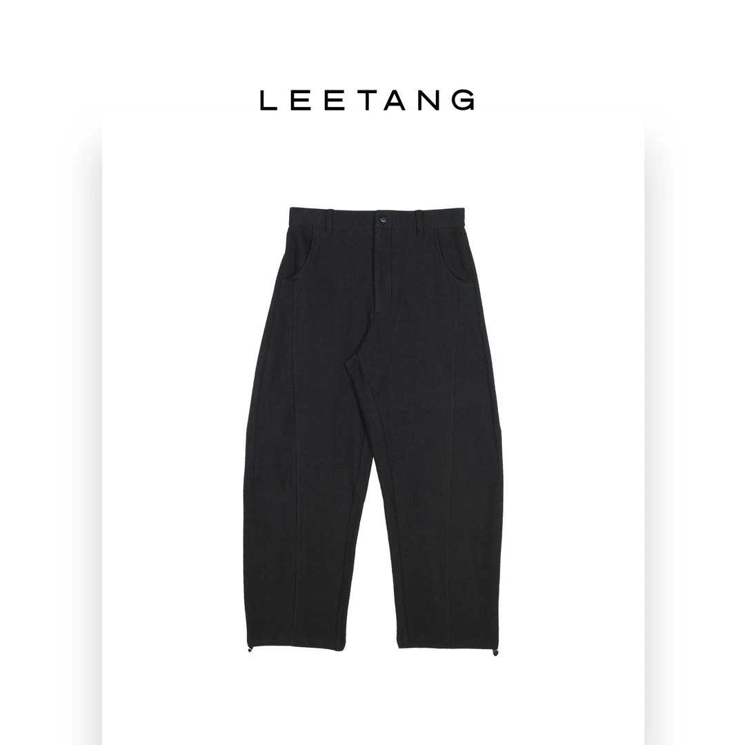 【LEETANG】休闲宽松针织松紧腰长裤LT-ZS27013