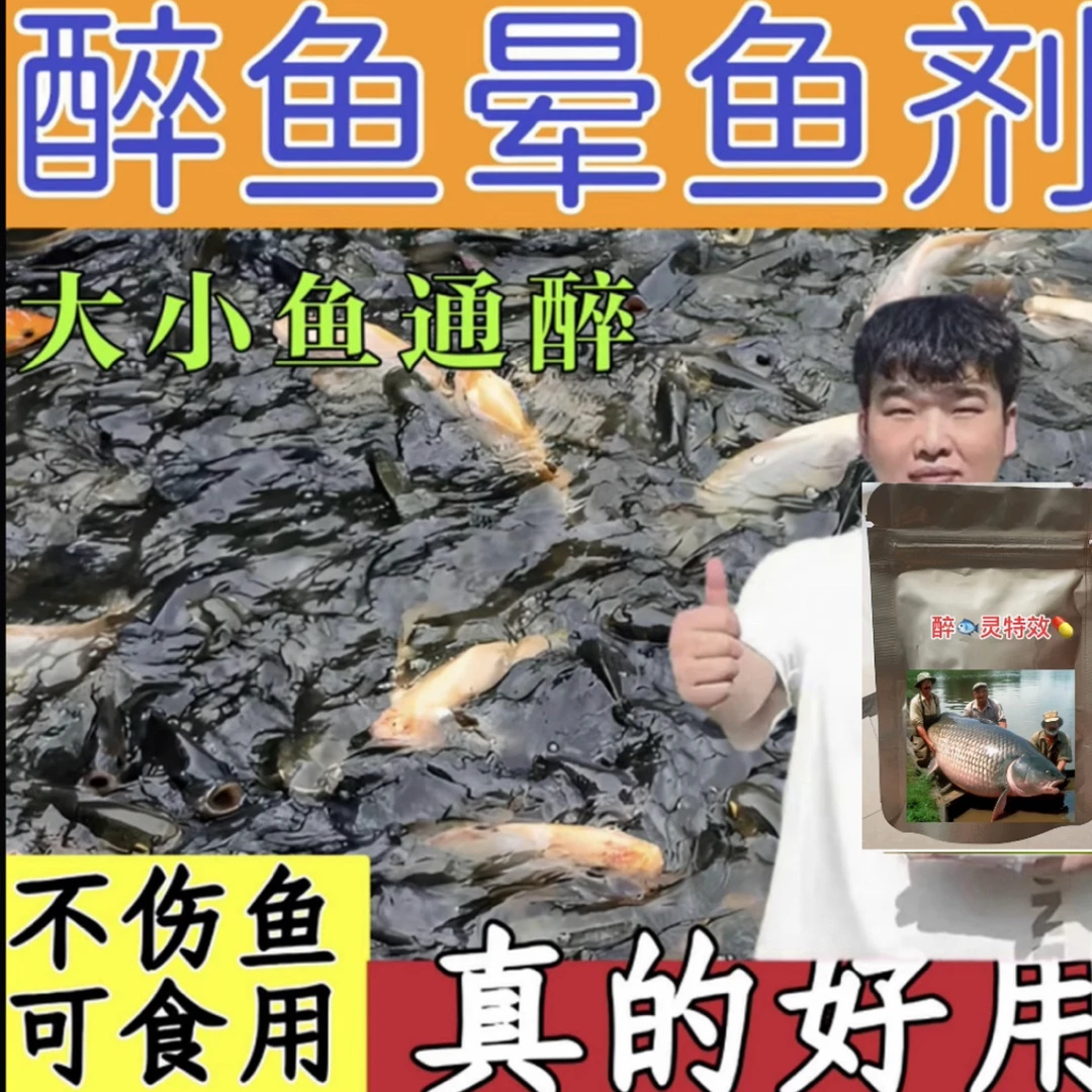 大型湖库水产捕捞专用强效醉鱼钓鱼饵料远距离诱鱼醉鱼灵