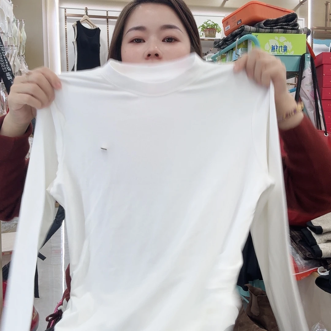 棉白色磨毛打底衣福利