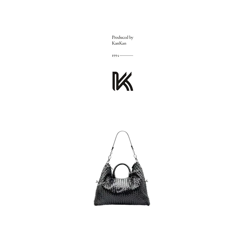 【侃侃KK】编织“中古变形金刚”单肩腋下编织hobo经典手拎包B-b4032