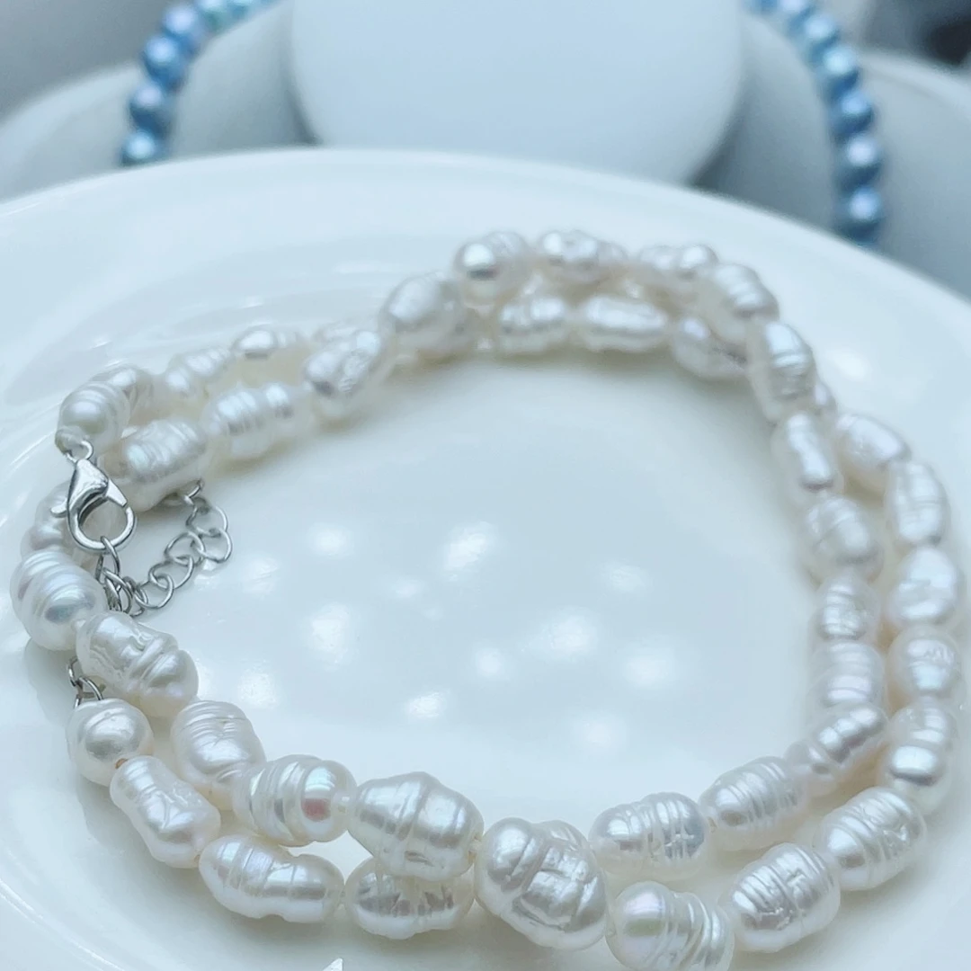 淡水珍珠颈饰钛钢