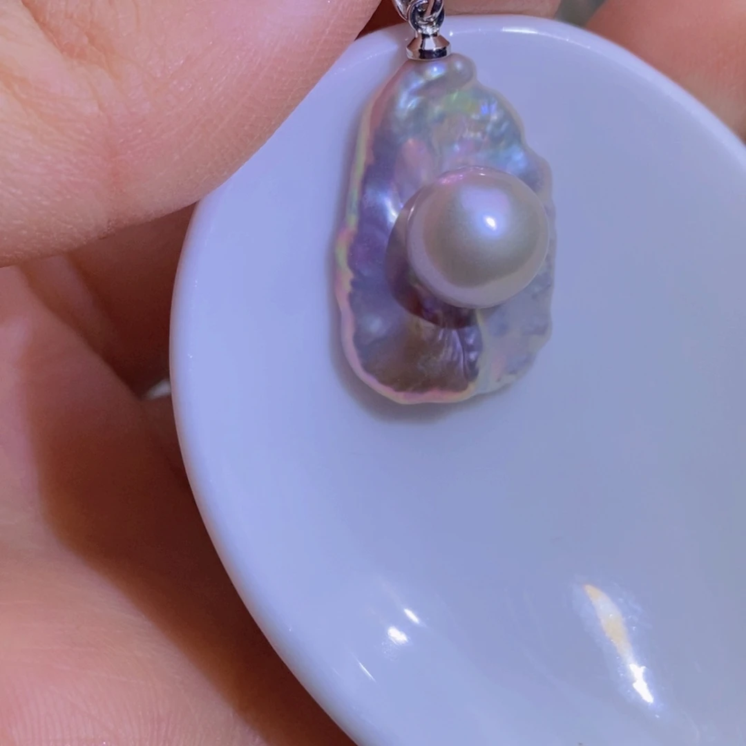 珍珠银S925镶嵌淡水珍珠