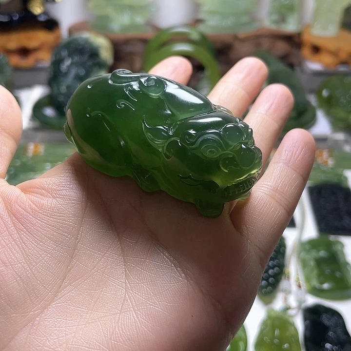 蛇纹石玉手把未镶嵌孔****室