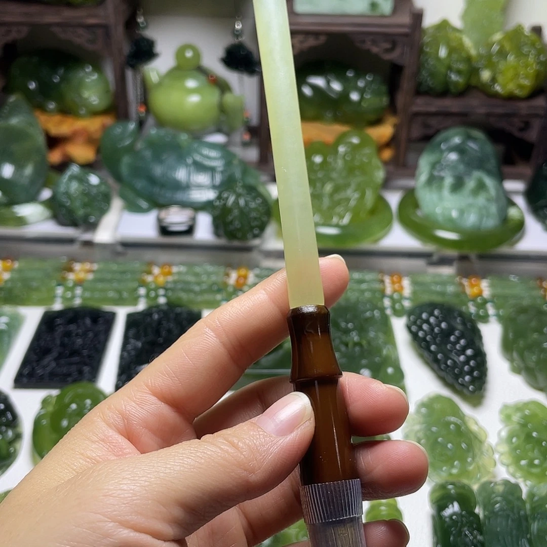 蛇纹石玉未镶嵌手把