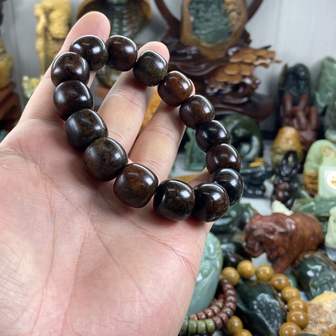 岫岩河磨玉（透闪石质玉）未镶嵌手串