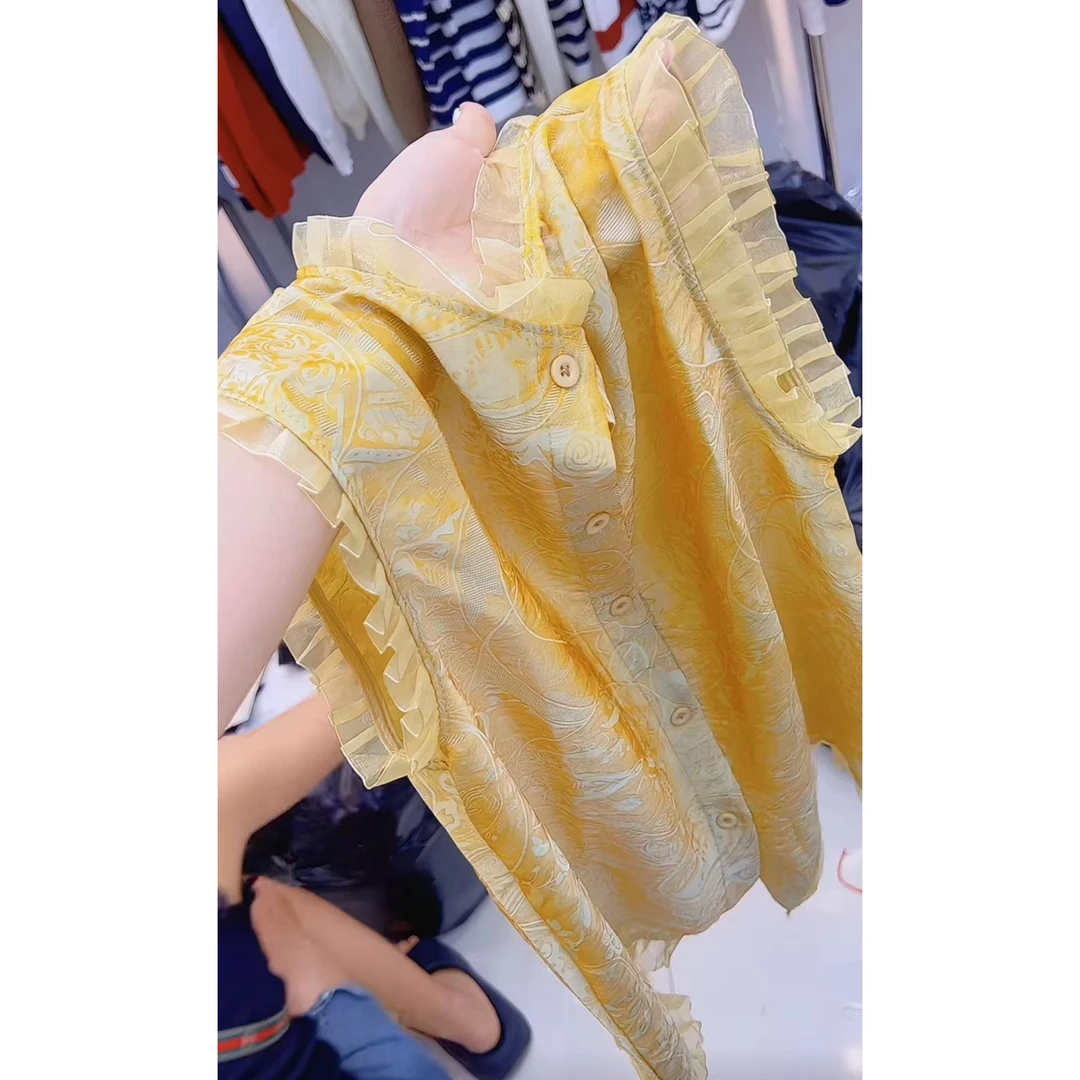 【现货】今年流行穿搭2025夏季新款宽松新中式刺绣极简风衬衫上衣