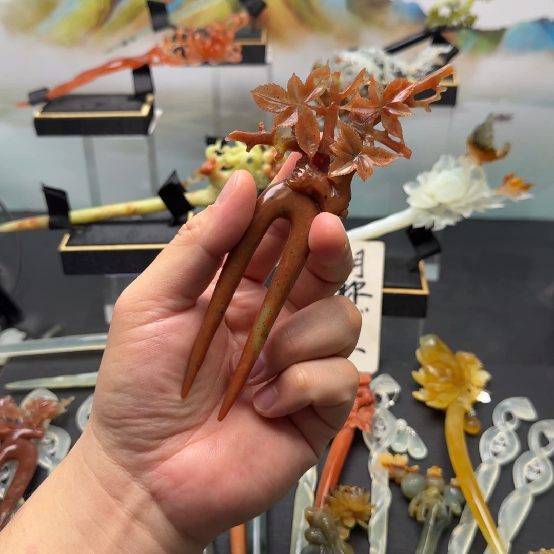 岫玉发饰未镶嵌明君玉簪贼拉好看