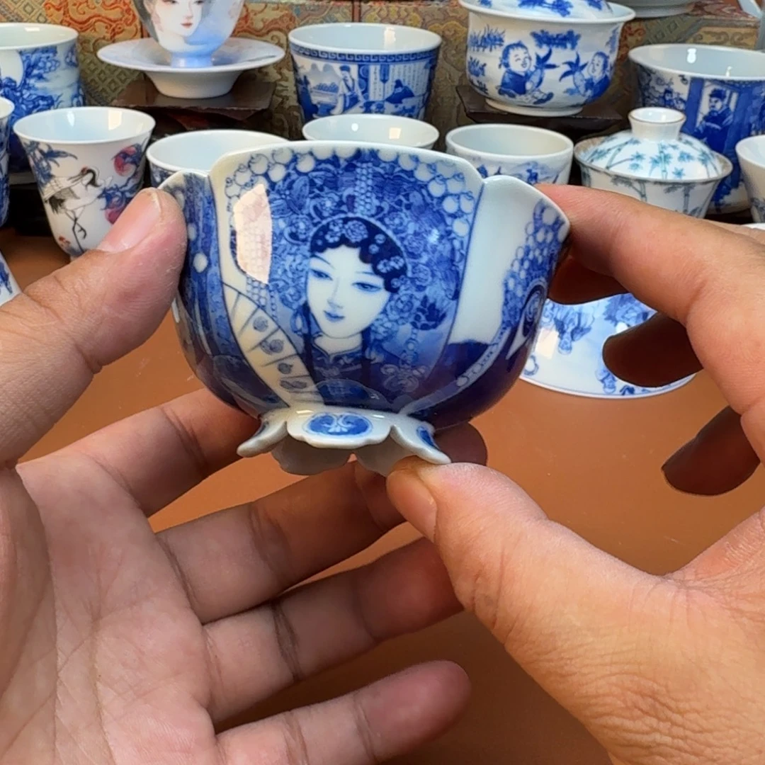 人****杯子陶景德镇全手工手绘陶瓷