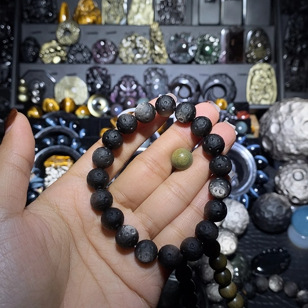 玉***没黑曜岩未镶嵌手链