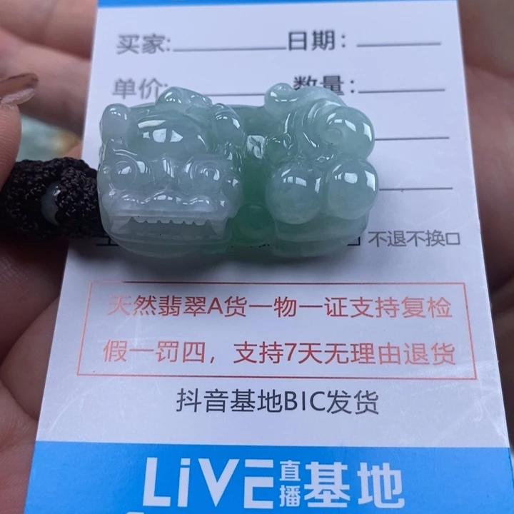 翡翠未镶嵌颈饰多人貔貅